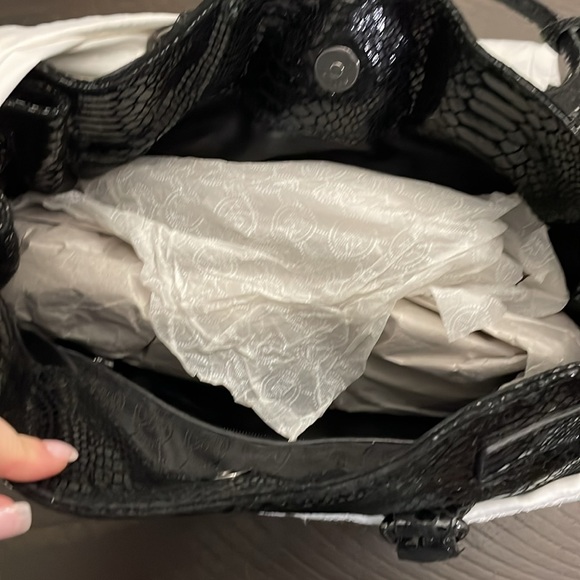 Michael Kors Black Python Hamilton Bag - Picture 6 of 6